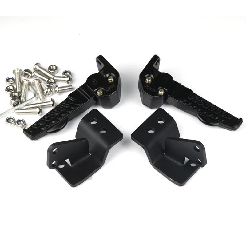 

Motorcycle Bicycle Scooter Rear Passenger Foot Pedal Pegs Footrest Foot Rests For Honda Elite 125 ELITE 125cc 2018 22 Black L and R