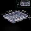 Disposable 4-Compartment Transparent Meal Prep Containers