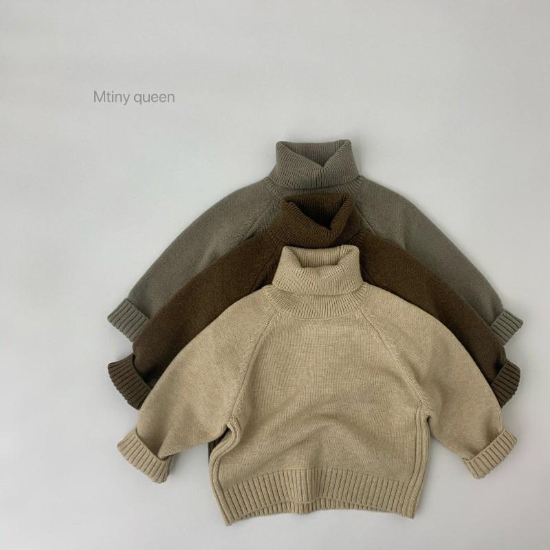 Kids Thick Knit Turtleneck Sweater Solid Color Pullover Boys Girls 3-8 Years