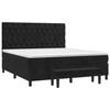3138033 vidaXL Lit à sommier tapissier et matelas Noir 160x200 cm Velours