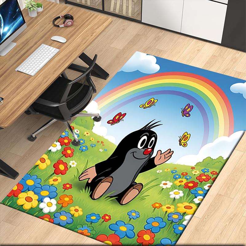 Krtek Printed Carpetrugfor Office Chair Living Room Bedroom Kitchen Room Decor Gifts