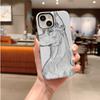 Graceful Minimalist Equestrian Horse Pencil Line Art Sketch Film Aesthetic Protective Shockproof Bumper Case For iPhone 14 15 16 Pro Max Plus