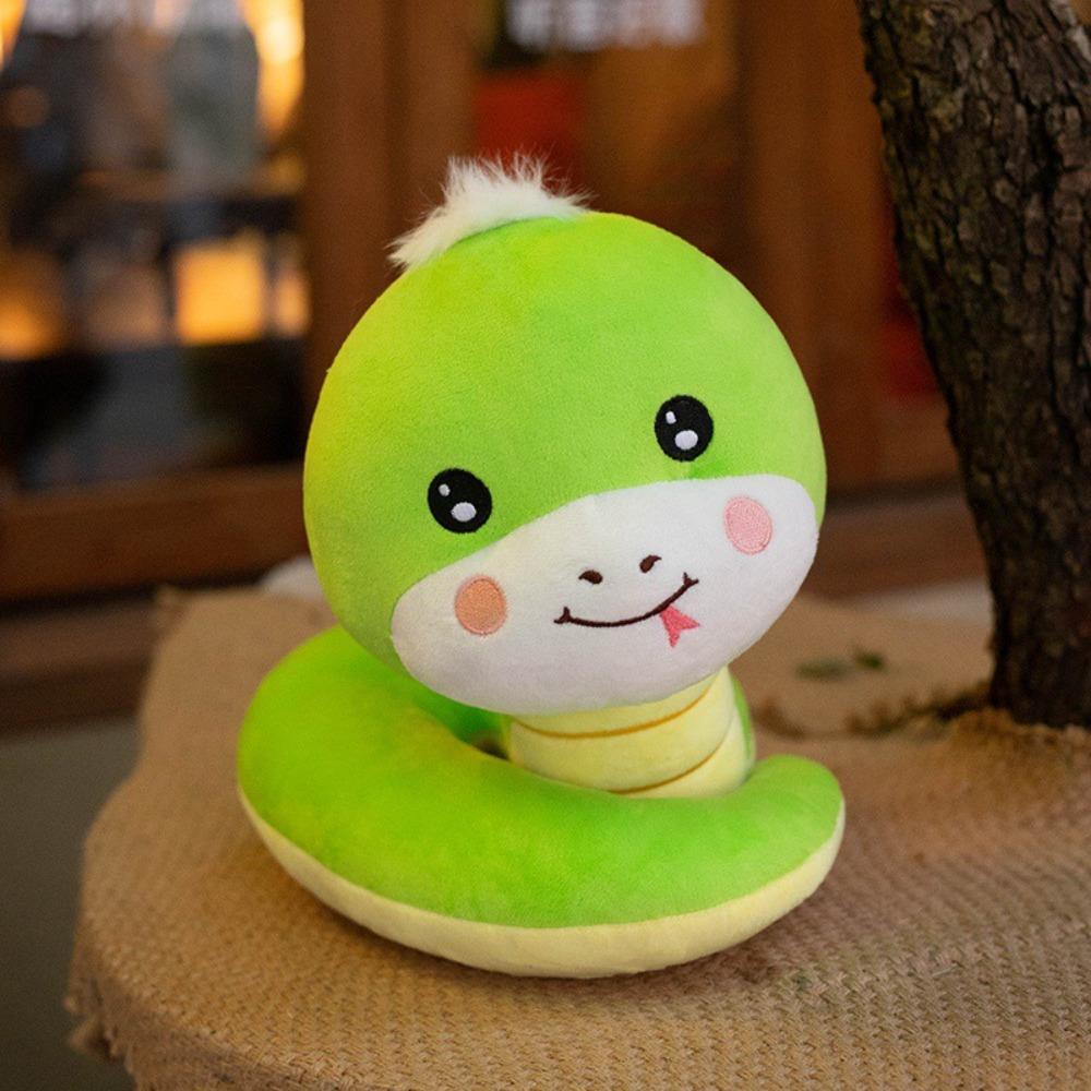 Sticking Tongue Snake Plush Toy Coiled Boa Snake Stuffed Toys Snake Plush Doll  Car Decor