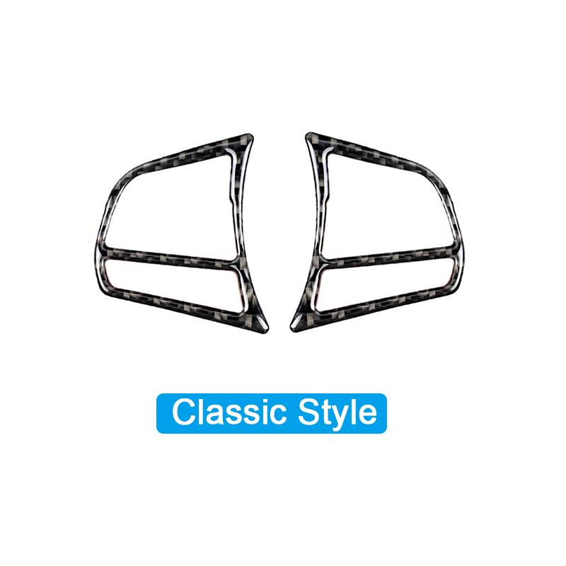 

2 шт., углеродное волокно, автомобильный руль, кнопка, рамка, декоративные наклейки, аксессуары для интерьера автомобиля для BMW 3 4 серии F30 Classic Style