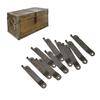 10pcs Furniture Hinges Iron Folding Support Hinge Bronze Durable Wooden Box Hinge Jewelry Box Hinges Home Office Furniture
