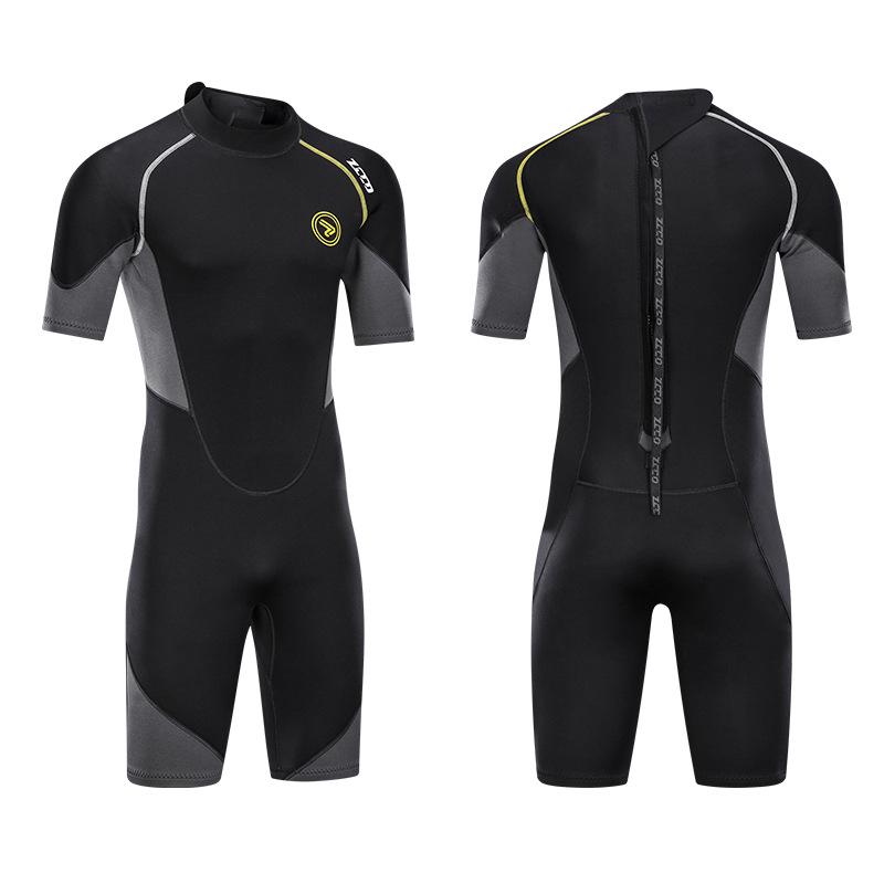 

1.5mm Men s Short Sleeve Wetsuit: Sun Protection, Insulation, Snorkeling & Surfing Suit - Medium & Large Sizes Available. 4XL серый/чёрный