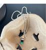 S925 Sterling Silver Agate Beads Pendant Necklace with Jade, Freshwater Pearl, and Turquoise Design for Women