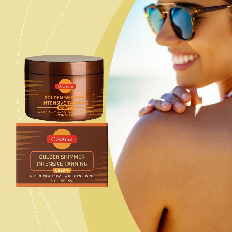 Oceaura Sunless Shiny Tanning Body Cream Outdoor Uv Protection Herbal Extracts Fast Tanning Nourishing Skin