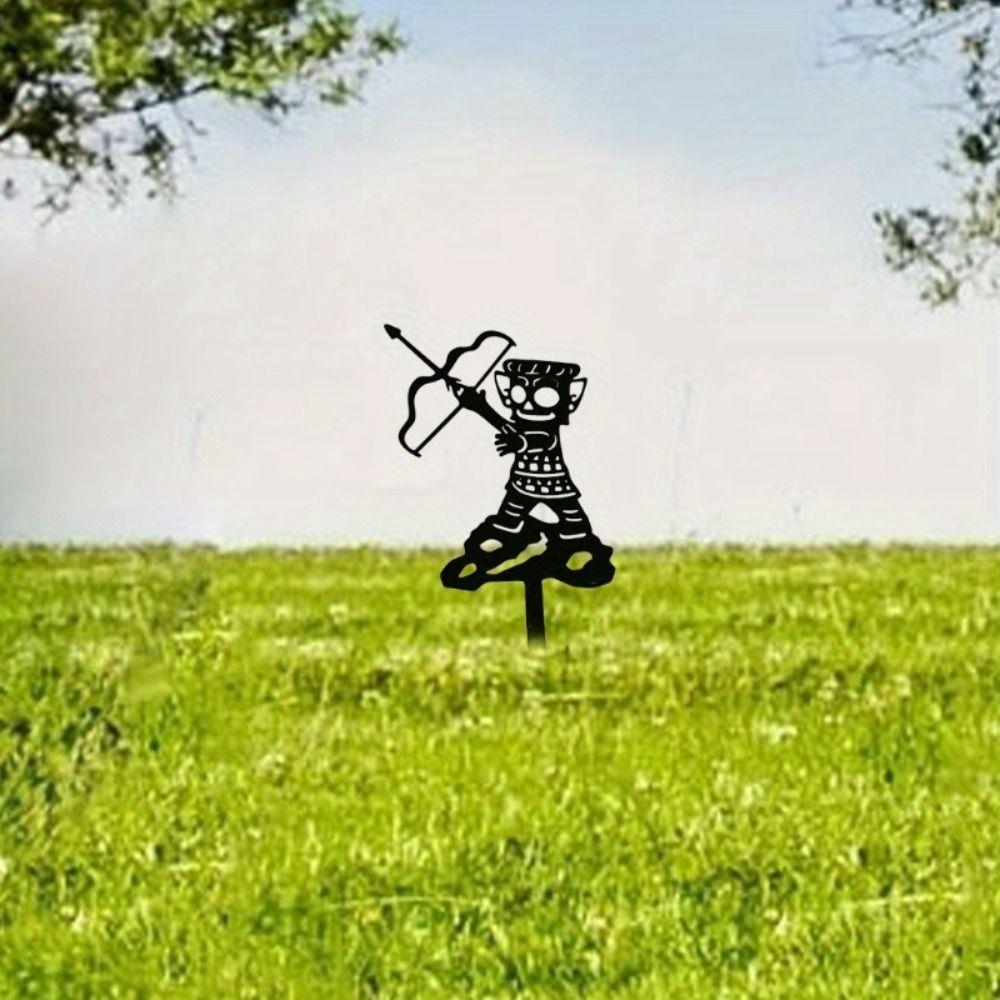 Garden Statue Wrought Iron Sculpture Outdoor Decor