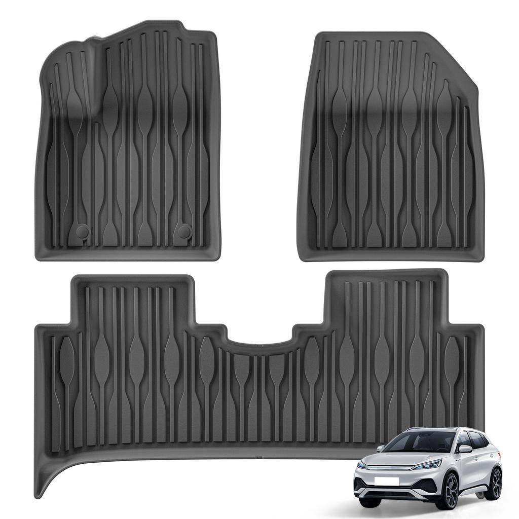 Smabee for BYD Atto 3 Atto3 YUAN PLUS 2022-2024 TPE Car All-weather Floor Mats Cargo Liner Trunk Pad Backrest Liner Accessories