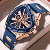 Business Sport Men's Quartz Wristwatches Fashion Military Silicone Watch for Men Waterproof Date Chronograph Montre Homme