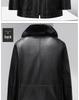 Woodpecker Men's Warm Leather Jacket for Dad and Grandpa - Plus Velvet Winter Coat