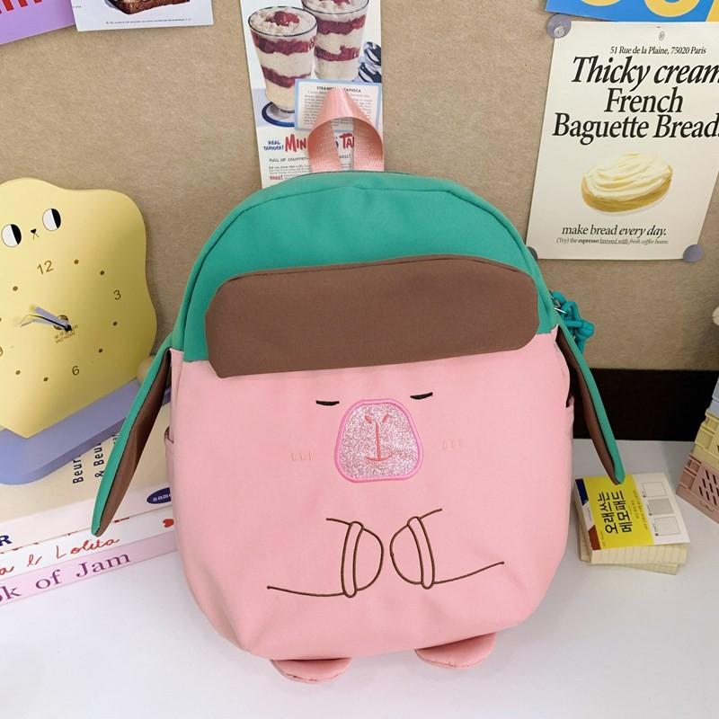 Cute Cartoon Backpack Capybara Design Large Capacity Childrens Backpack Bag School