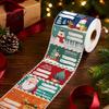 Winter Festive Stickers Christmas Sticker Labels for Holiday Gift Wrapping, Self-Adhesive Tags with Blank Handwritten Writing Area Present Decoration,