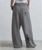 Aejeuyua Sweatpants mit Gürtel und Used-Look Dunkelgrau