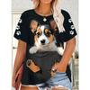 Colorful Animal Pattern 3D Printed Short Sleeved T-shirt Comfortable Fashionable Soft Breathable Loose Womens T-shirt