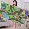 Cartoon Road Microfiber Beach Towel Absorbent Quick Dry Soft Yoga Swimming Resort Mountain Climbing Towel