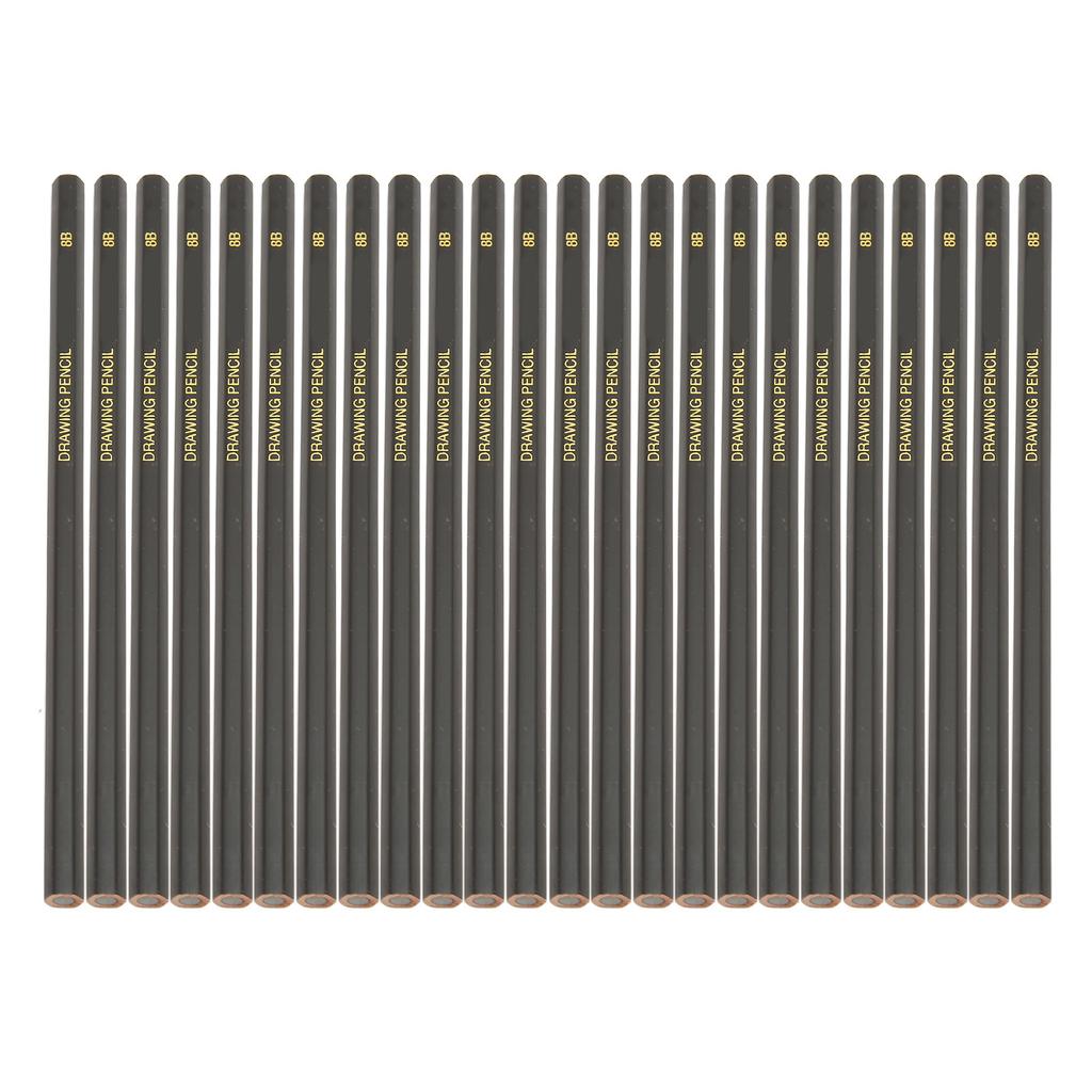 24Pcs Sketch Pencils Graphite Hexagonal Barrel Break Resistant Multi Purpose Drawing Pencils for Student Beginner Artist