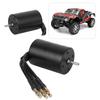 3650 Waterproof 4 Pole NonInductive Brushless Motor Accessory for 1 8 1 10 RC Car (Black)