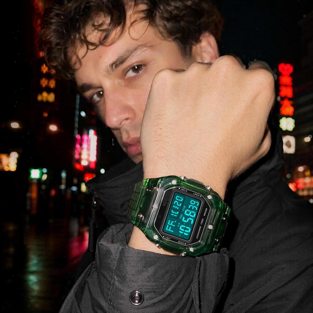 Unisex Digital Watch SKMEI Transparent Square School 2683