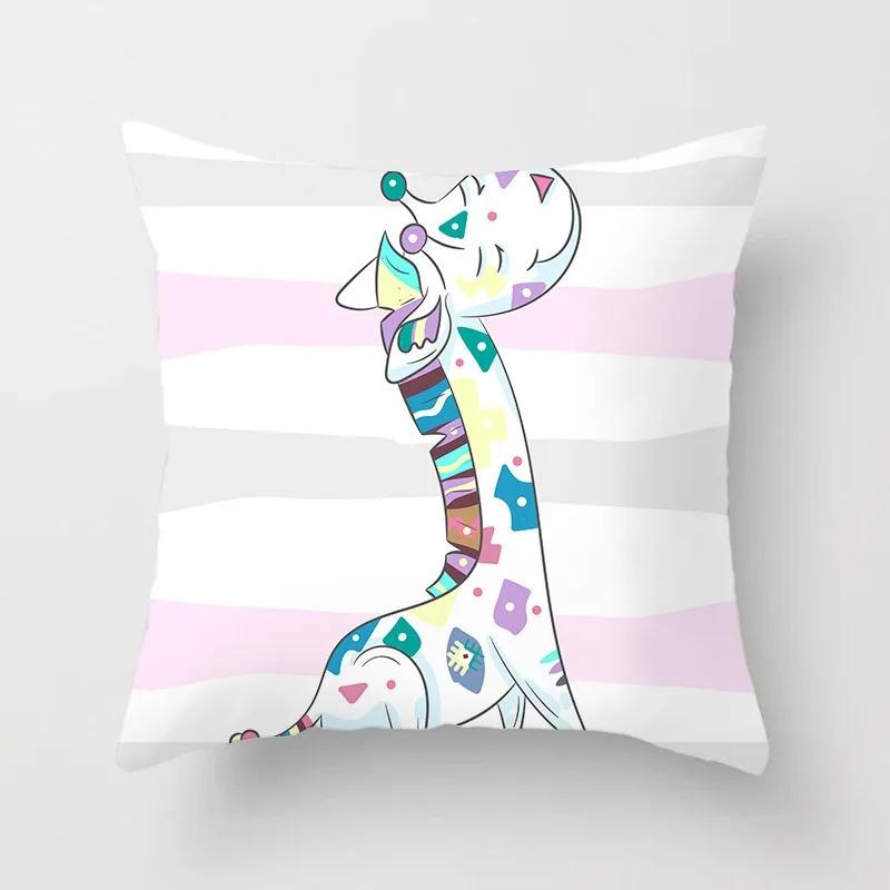 Office Living Room Home Pillowcases Various Animal Cartoon Pattern Pillowcases Car Ornaments