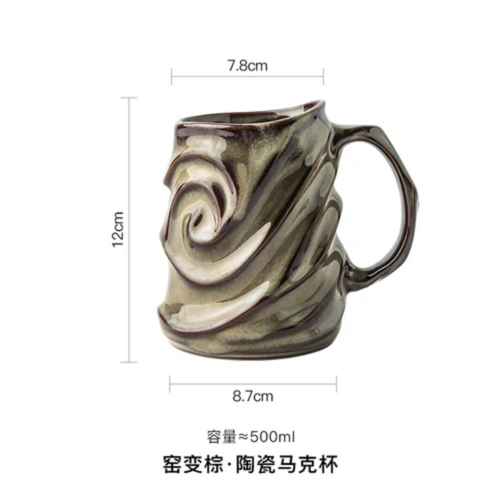 500ml Large Capacity Water Cup Ceramic Mug Home Breakfast Milk Cup Office Afternoon Tea Lovers Coffee Cup Drinking Set Gift