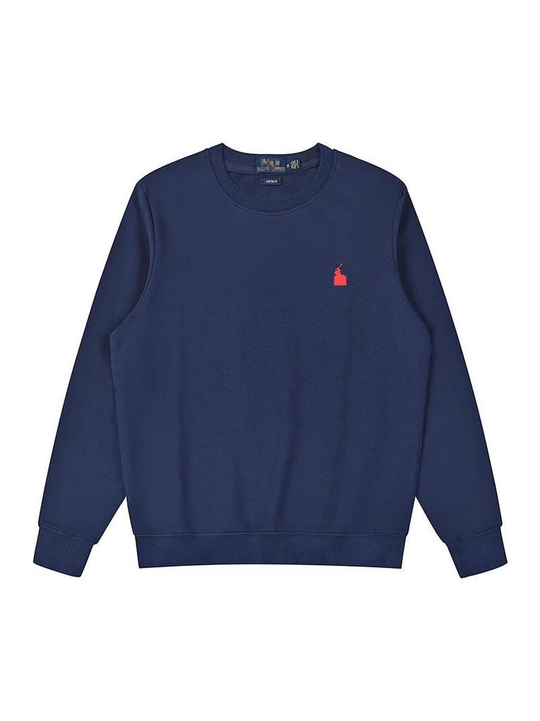 Casual Autumn American Style Pure Cotton Long Sleeve Polo Hoodie with Embroidered Horse Design