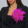 Bunte Künstliche Feder Reversnadel 25cm Übertriebene Federbrosche Federblumenbrosche Kleid