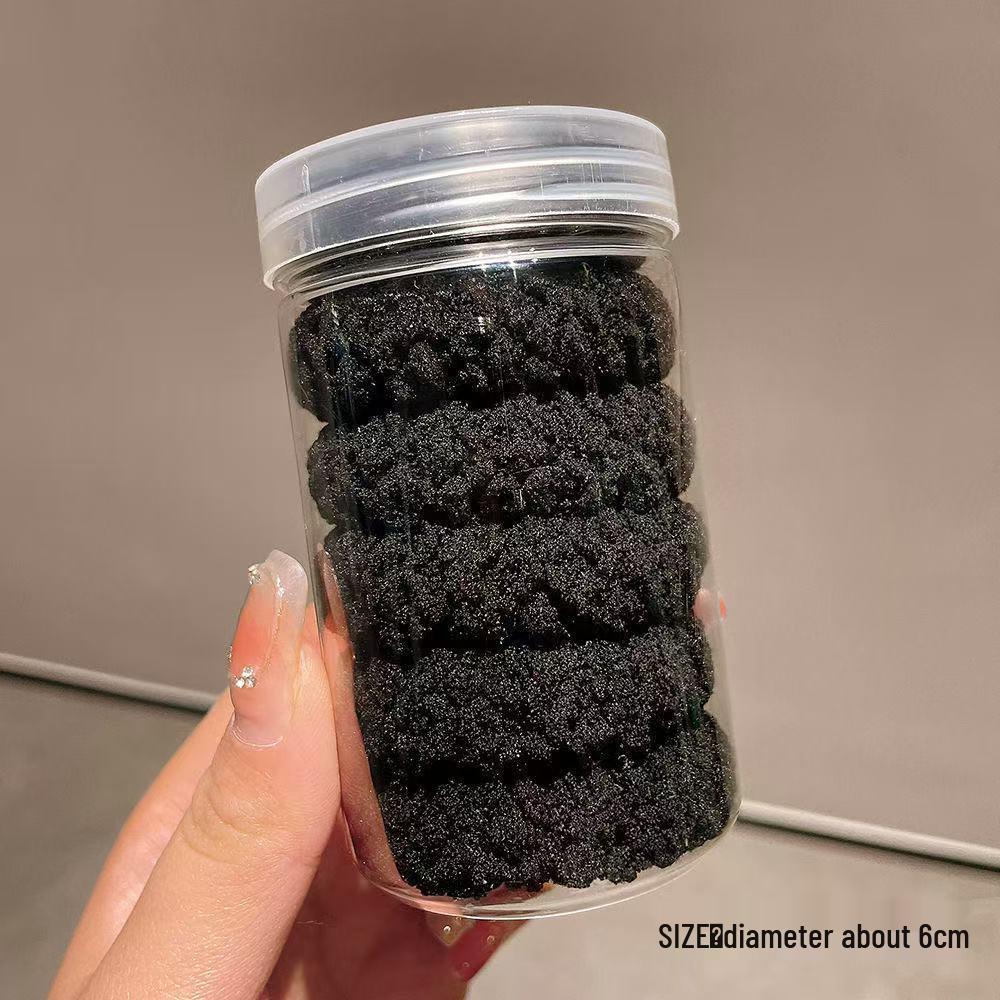 

Красочная шерстяная пряжа Высокоэластичная резинка для волос - Прочная махровая лента для густых волос и хвостиков.