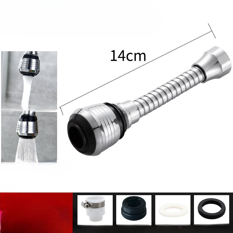 Baterie Cap anti-stropire Presurizat Filtru rotativ de 360 ​​de grade Aerator universal pentru robinet de bucătărie Extensie extinsă Economizor de apă