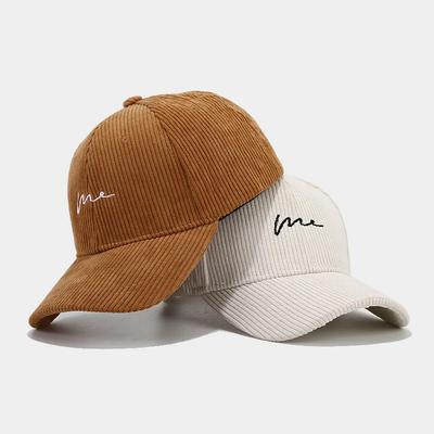 Winter Corduroy Letter Casquette Warm Baseball Cap Adjustable Outdoor Snapback Hats for Men and Women 242