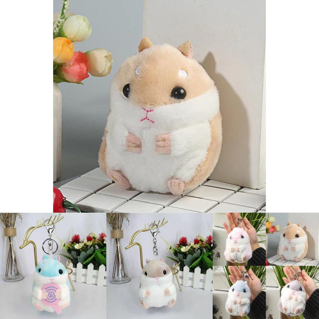 Adorable Creative Hamster Plush Keychain Toy For Cute Animal Lovers 11cm