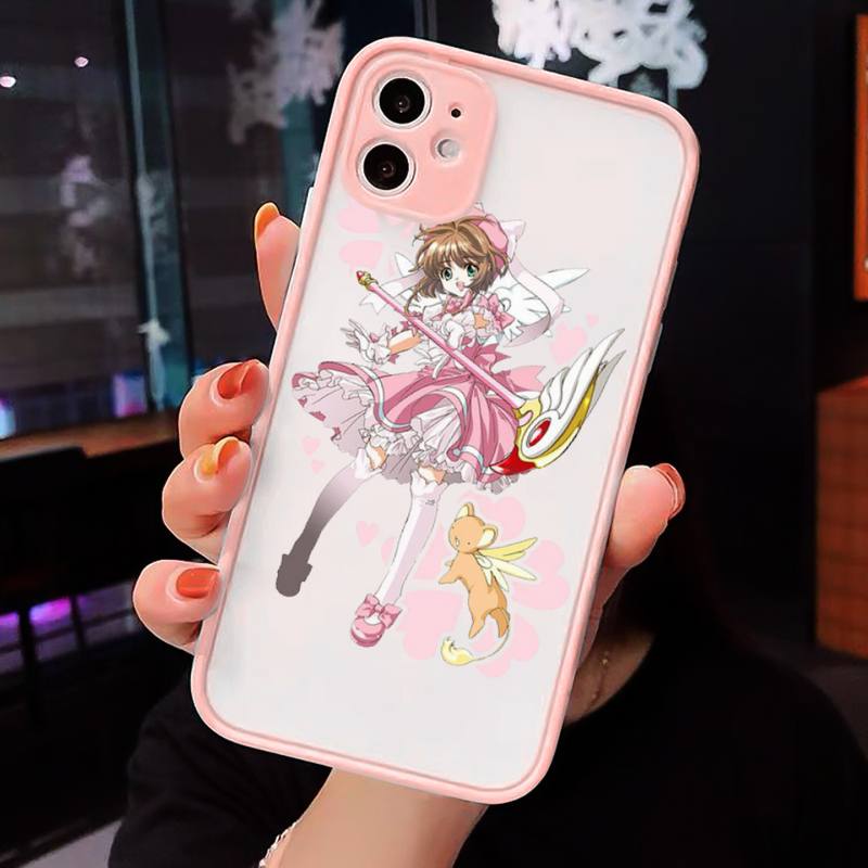 Cardcaptor Sakura anime ragazza carina Custodia per telefono opaca trasparente Per iphone 7 8 11 12 plus mini x xs xr pro max cover