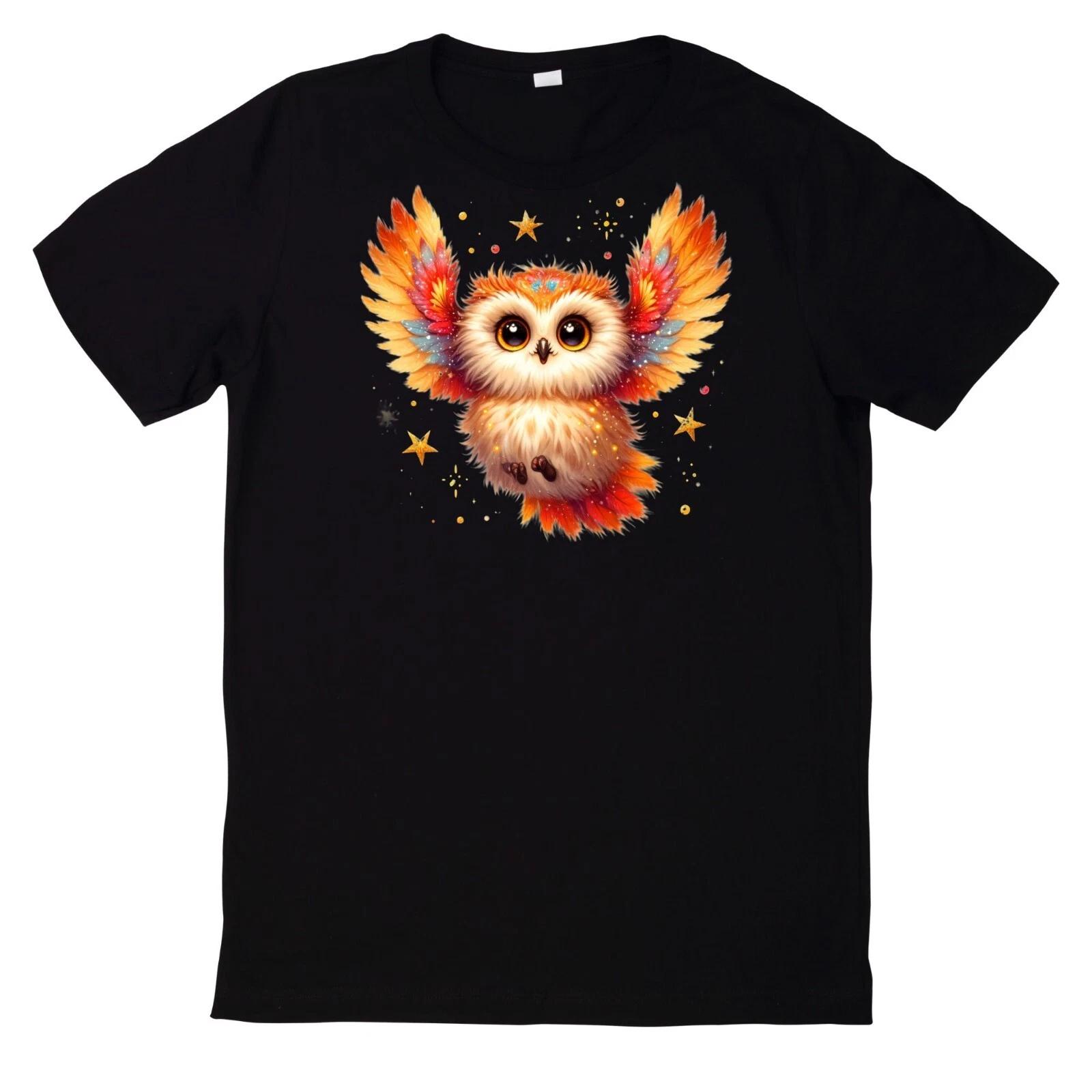 T-Shirt Niedliche Glitzernde süße Eule XXXXL