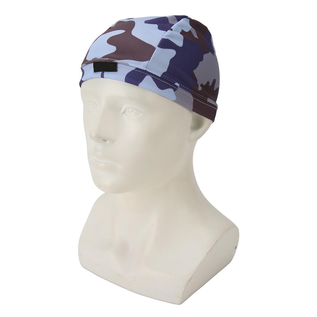 Vložka do helmy Pot odvádějící čepice Vlhkost Pot odvádějící Prodyšná Chladicí Holá kopule Čepice Beanie na motorku Modrá