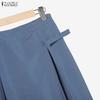 ZANZEA Women Short Sleeve Blouse and Midi Skirts Casual Two Piece Suit Sets