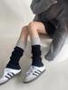 Knitted JK Socks and Socks White Calf Sock Covers, Spliced Leg Covers Stacked Socks Women Trendy Long Tube Pile Socks