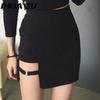 GMXIA Moda Feminina Casual Estampa Cor Sólida Verão Primavera Saia