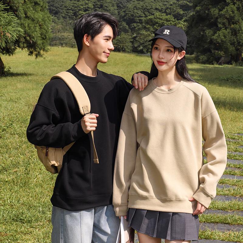 ROMON Unisex Loose Fit Round Neck Pullover Sweatshirt