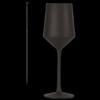 Frosted Matte Black Bordeaux Wine Glass Set
