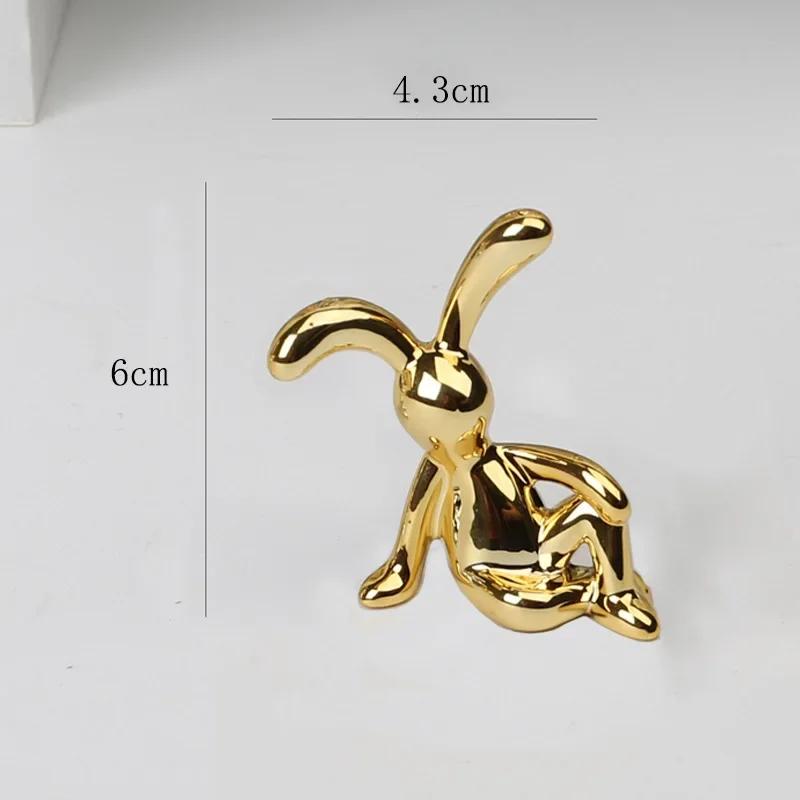 Car Ornaments Auto Center Console Pendant Rabbit Eco-friendly Plastic Cartoon Animal Rabbit Decorative Car Interior Decoration