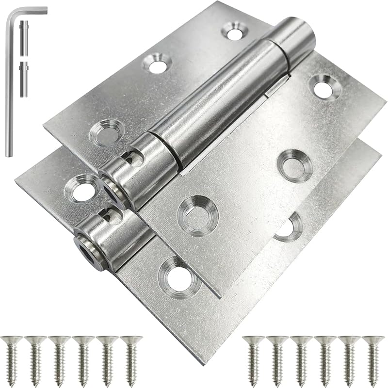 Самозакрывающиеся дверные петли 6 дюймов, белые пружинные петли, 2 шт., прочные самозакрывающиеся дверные петли из нержавеющей стали, регулируемое натяжение, автоматическое закрытие 3 Inch
