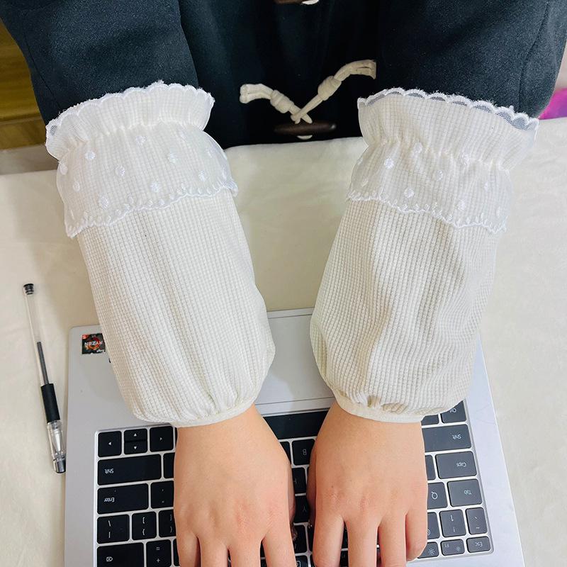 Women's Lace Sleeves: Stylish and Durable Sleeves for Work or Study, Perfect for Autumn and Winter