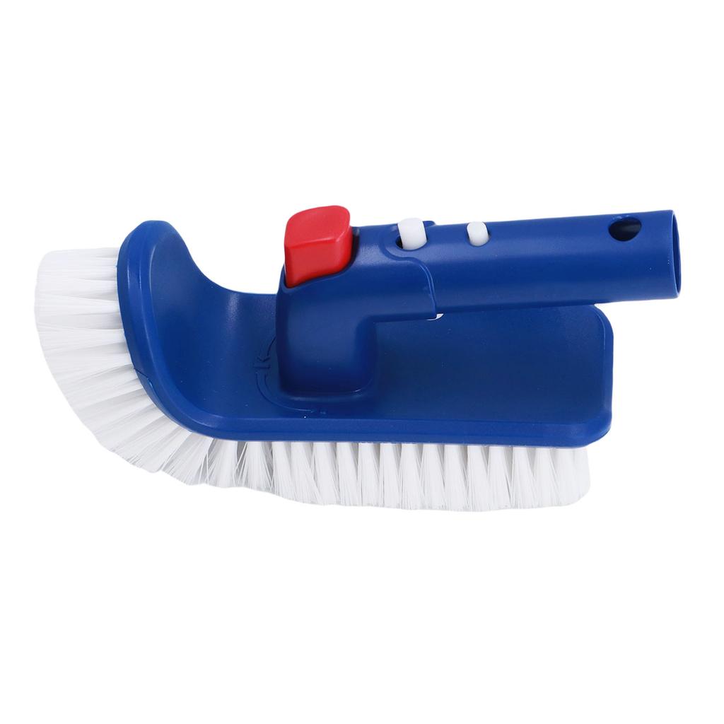 Pool Step Brush with 180 Degrees  Rotation Handle Fine Bristles Pool Corner Scrubber Brush for Inground Above Ground