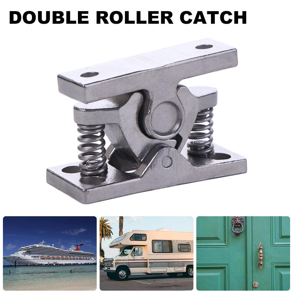 Universal Spring Loaded Door Lock Stainless Steel Double Roller Catch  Camper