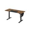 SONGMICS Elektrisch bureau in hoogte verstelbaar, 60 x 140 x (72-120) cm, volledig verstelbaar, geschroefd bord, geheugenfunctie met 4 hoogtes, laadbeveiliging