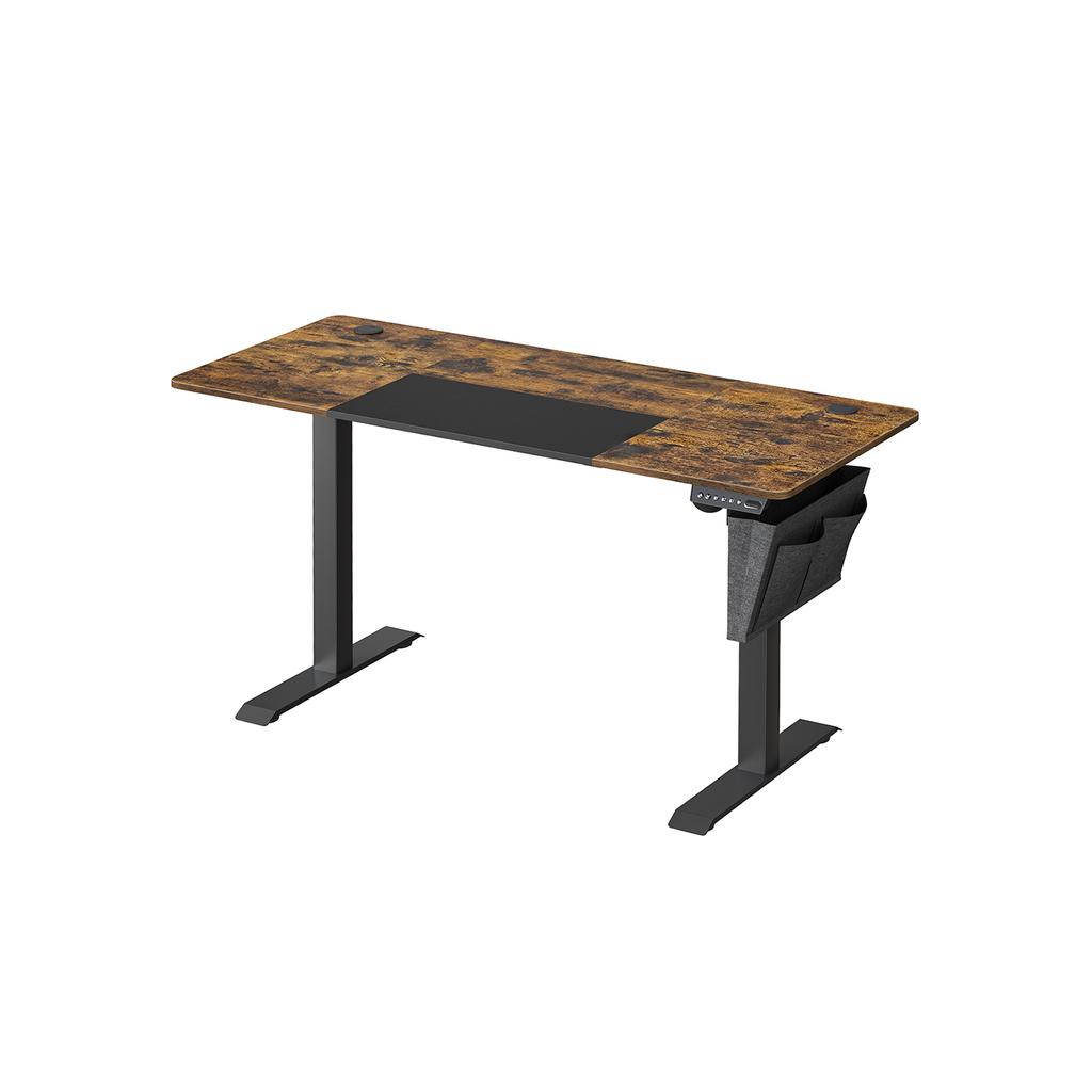 SONGMICS Height-adjustable electric desk, 60 x 140 x (72-120) cm, fully adjustable, spliced plate, memory function with 4 heights, loading protection