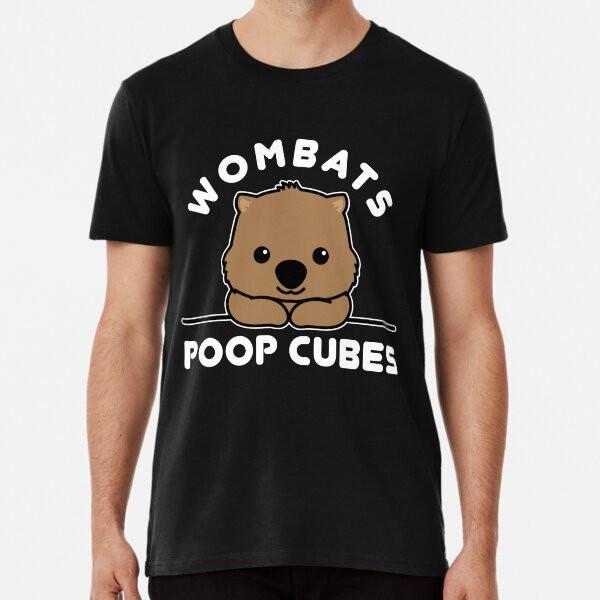 

Вомбаты Какают Кубиками, Милая Каваий Цитата про Вомбата от S до 5XL Сделано в Австралии/США Футболка XL