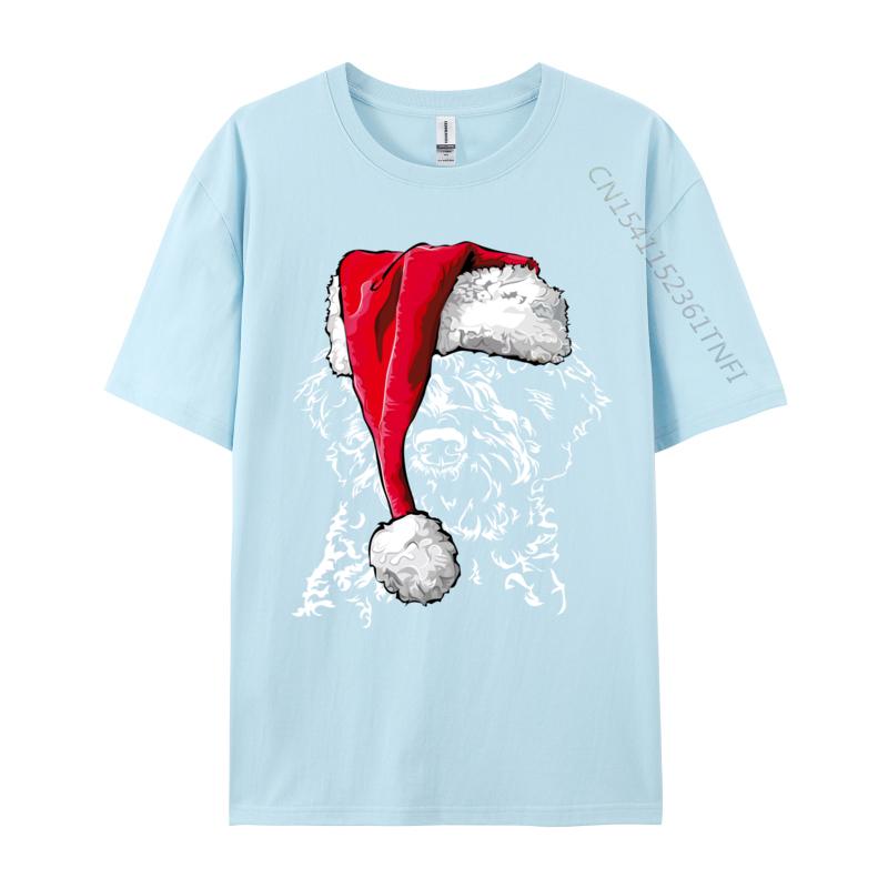 

Funny Lagotto Romagnolo Christmas Dog T-Shirts Fitness Cotton Men Tees Printing Funny T Shirts Europe Prevalent T-Shirt 4XL