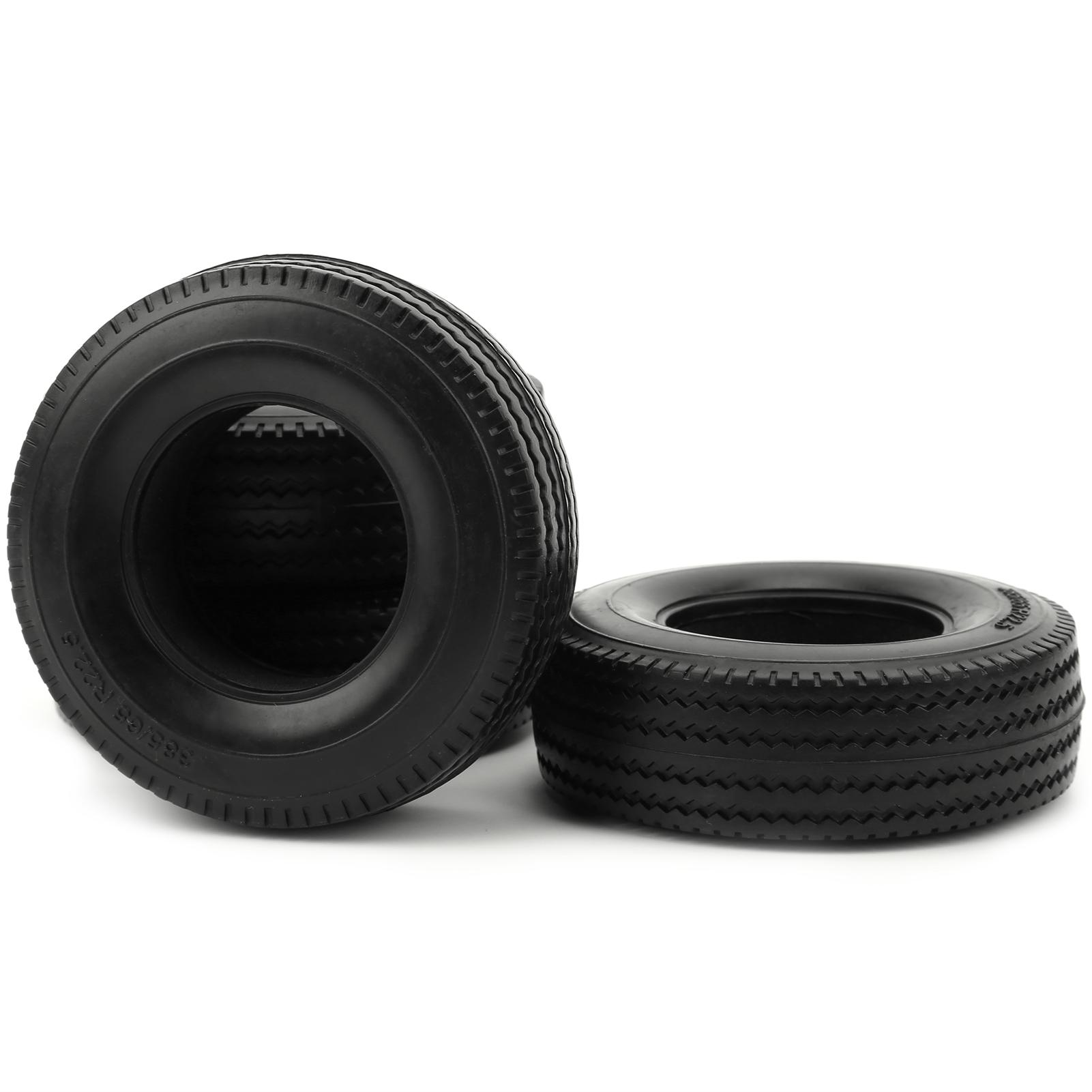 

4Pcs RC Small Rubber Tyres Wheel Tires for Tamiya Tractor Trucks 1/14 Remote Control Car